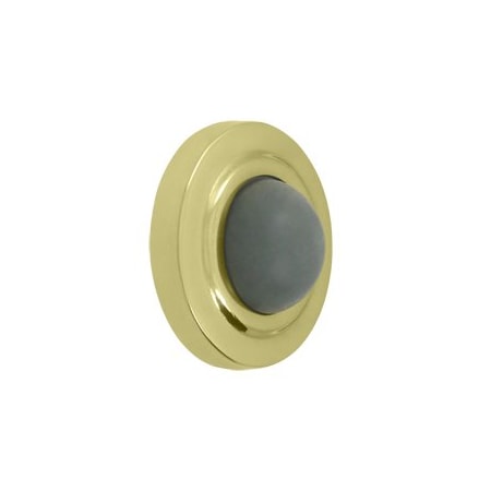 Deltana WBC238U3 Convex Flush Bumper Door Stop Polished Brass, 10PK WBC238U3-XCP10